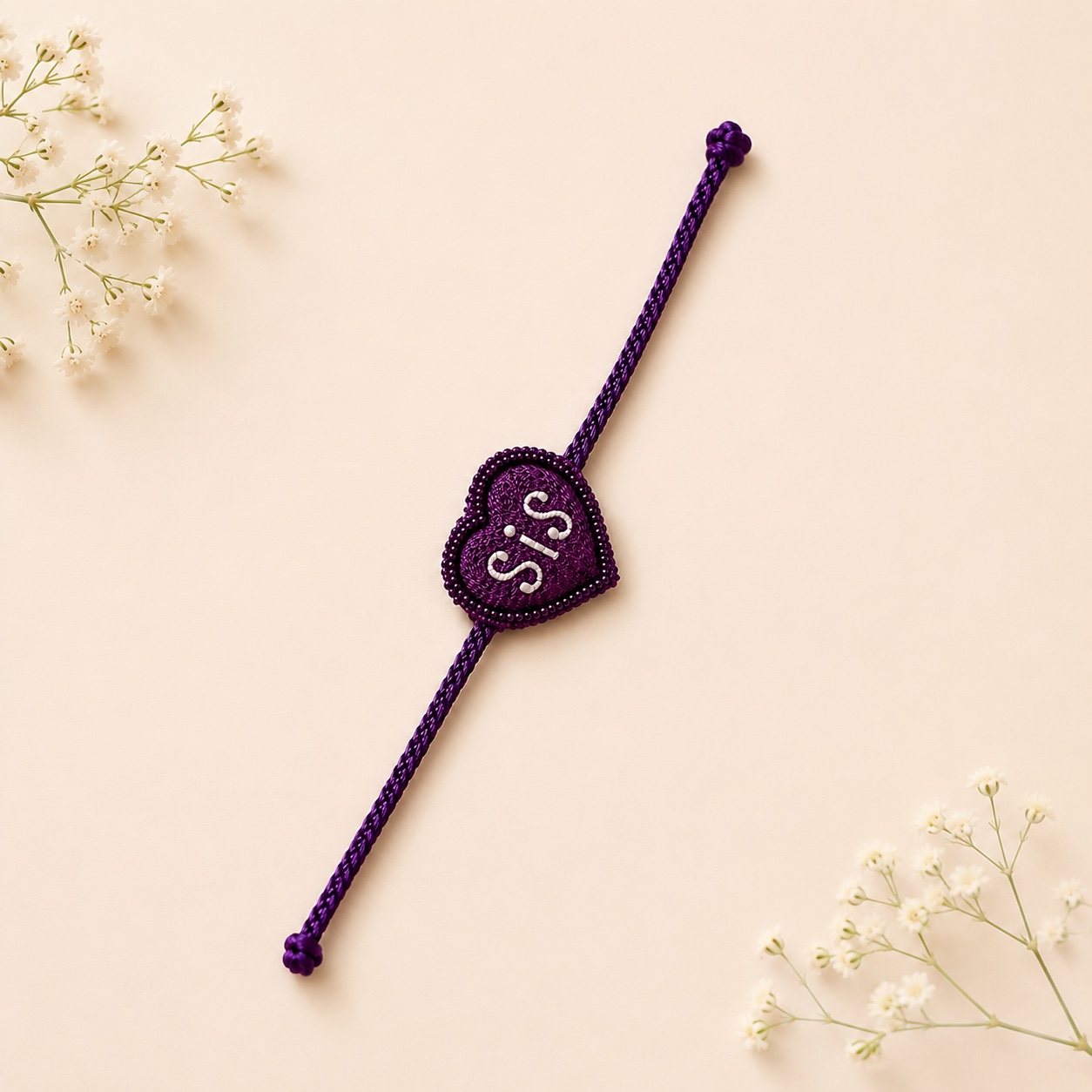 Pawsh Pet Purple Heart Sister Rakhi for Dogs & Cats