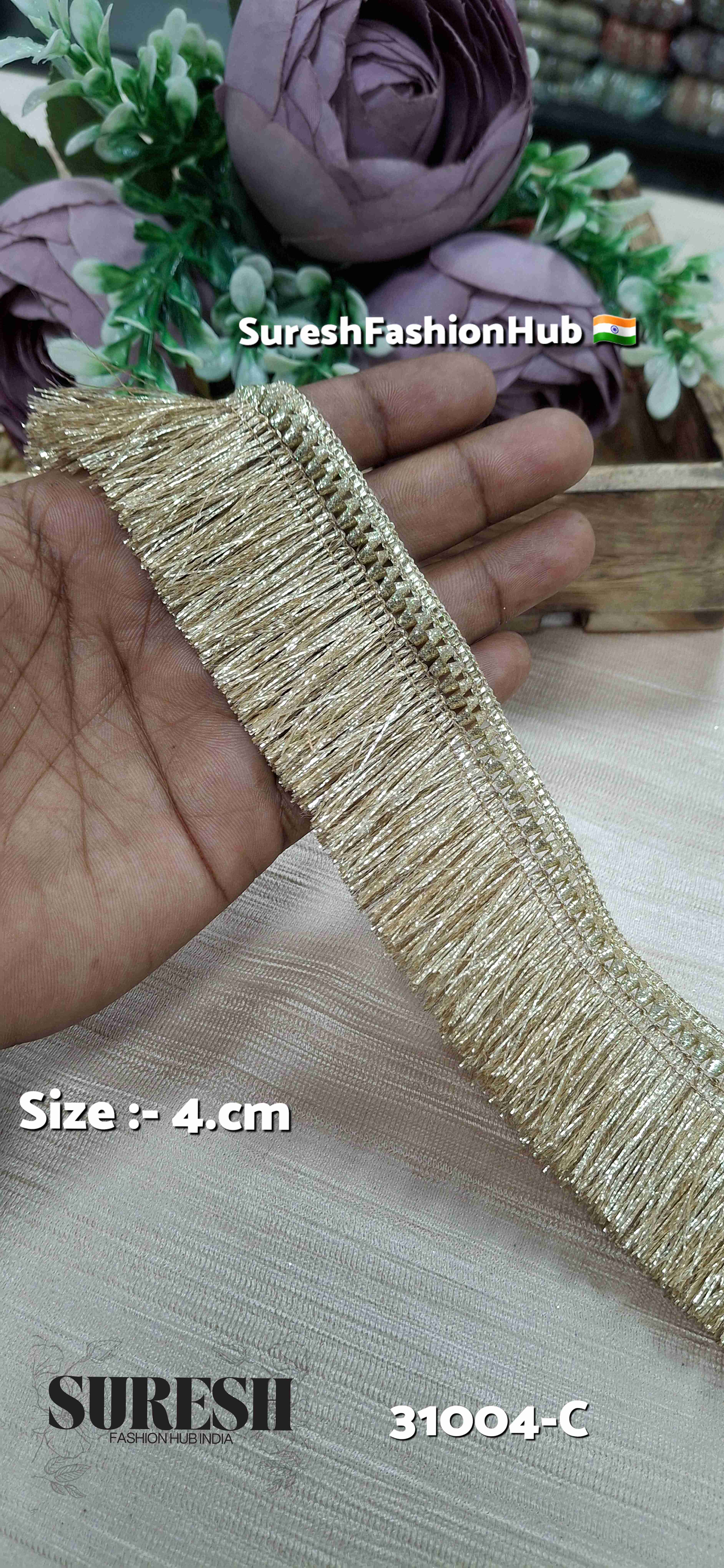 Pearl Badla Fringe Lace
