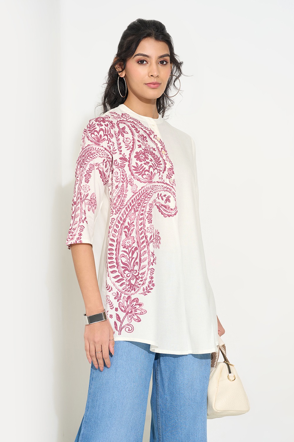 Pink Paisley Print Tunic