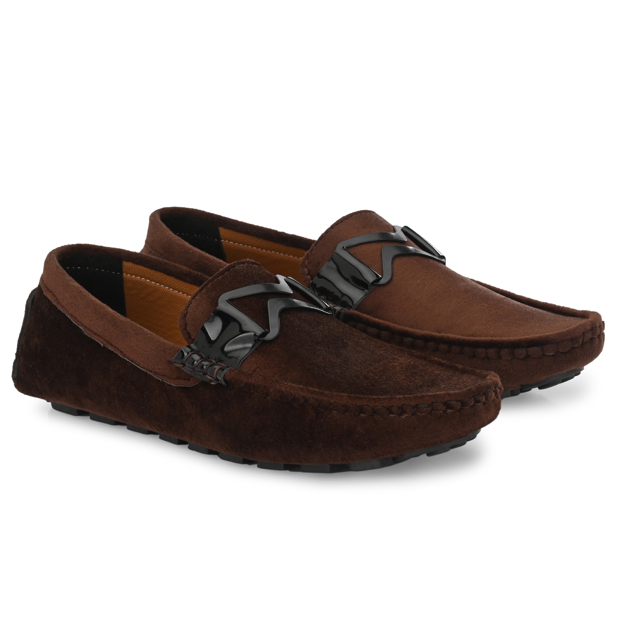 RAY J | RAY J Brown Slip On Loafers For Men 1