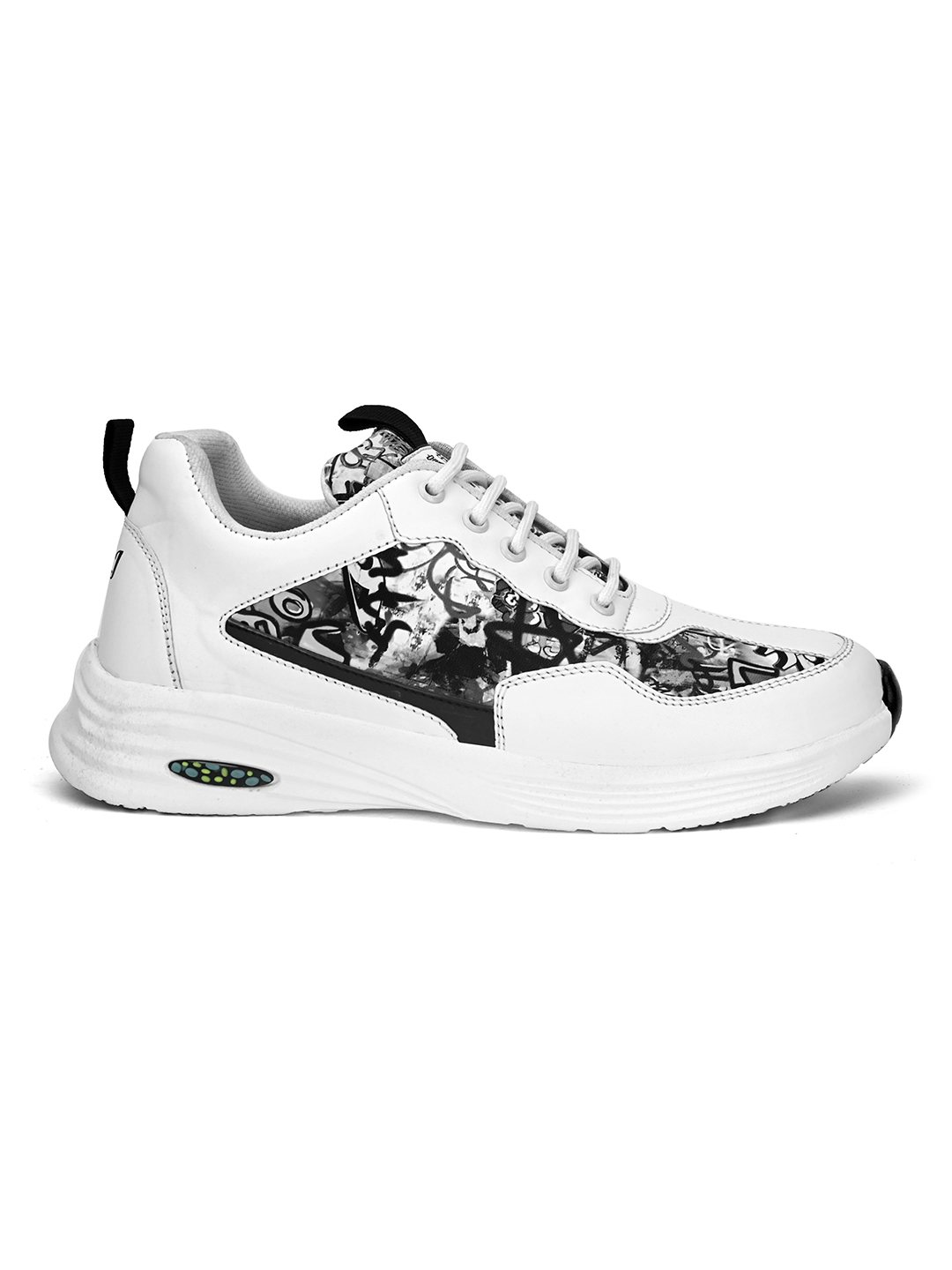 RAY J White LaceUp Sneakers For Men
