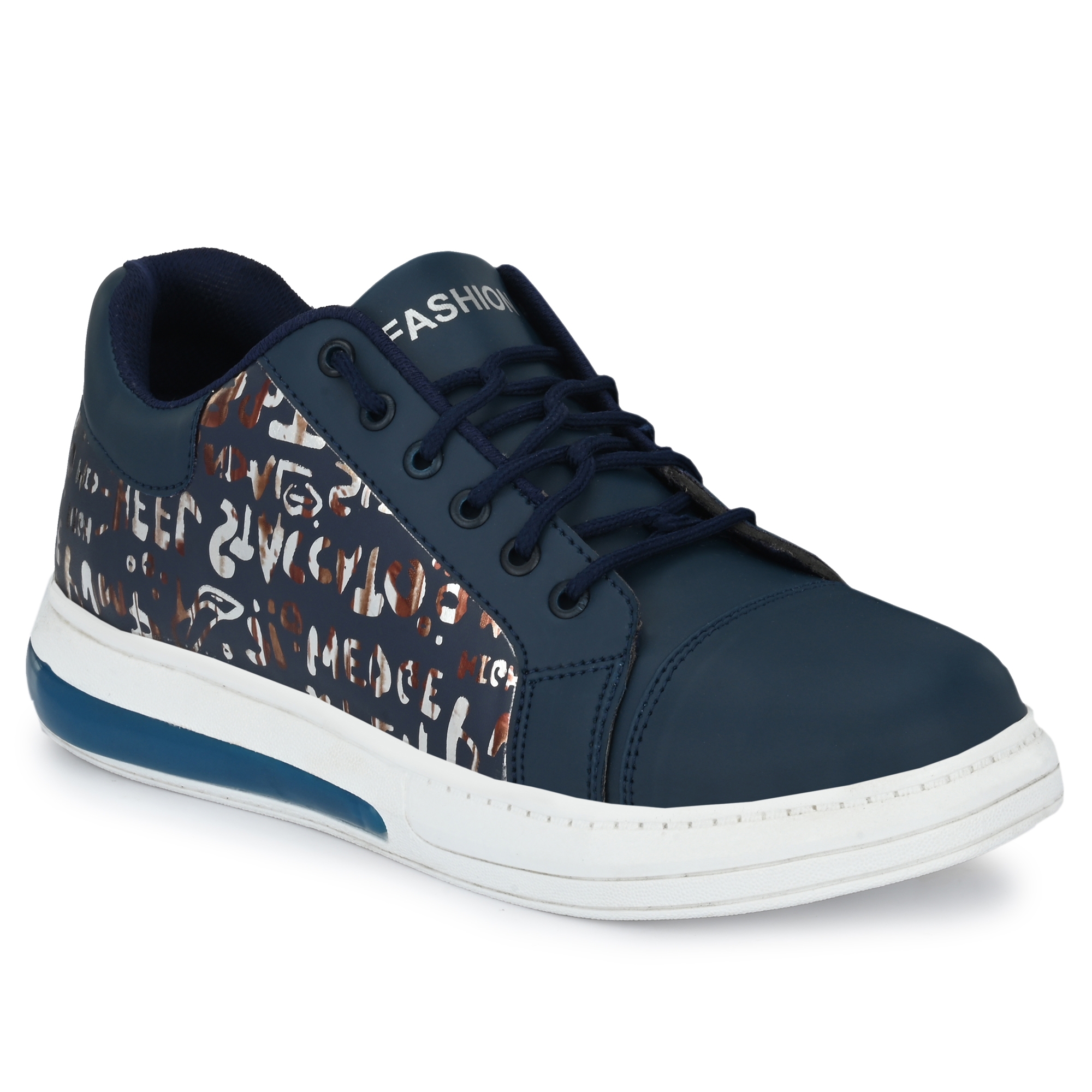 RAY J | RAY J Blue Lace-Up Sneakers For Men 0