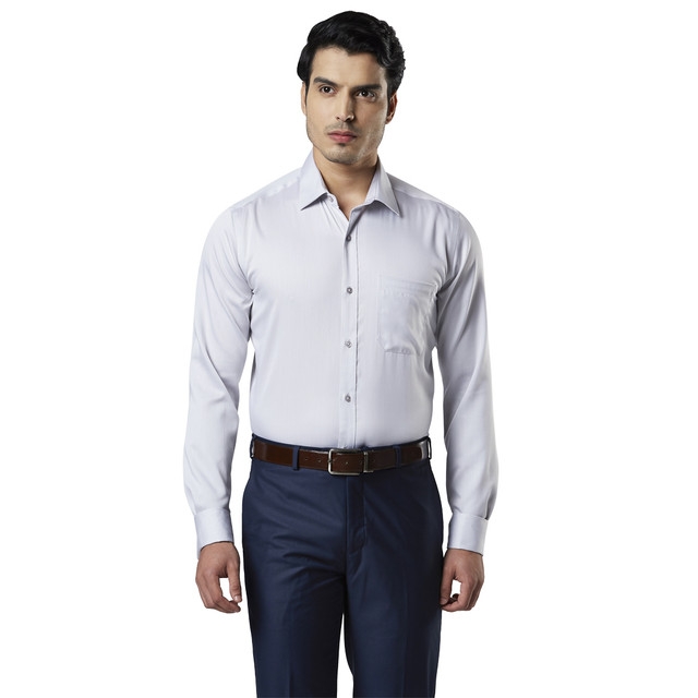 Raymond | Grey Solid Formal Shirt 0