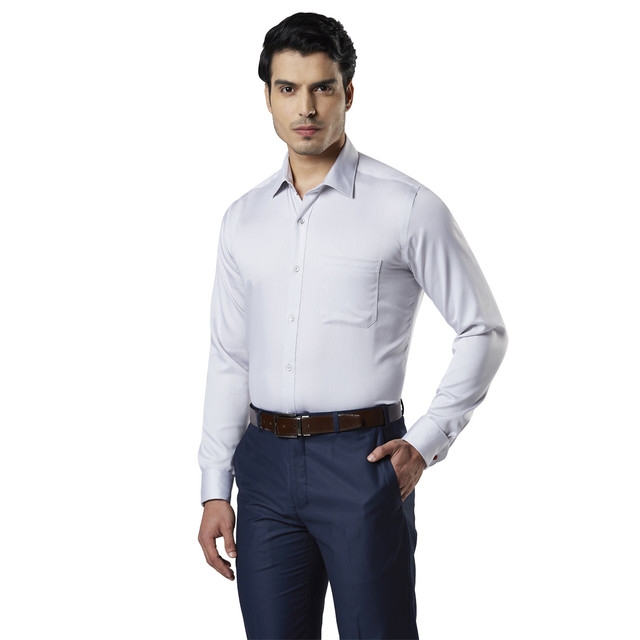 Raymond | Grey Solid Formal Shirt 2