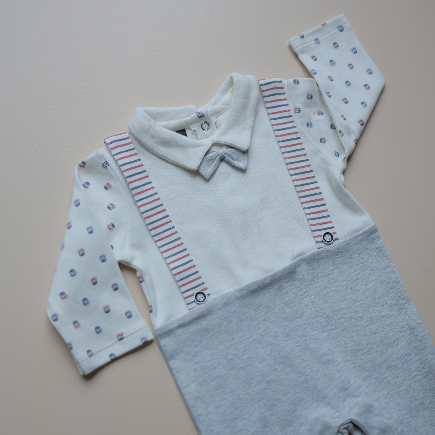 Gentle Gentleman Baby Romper