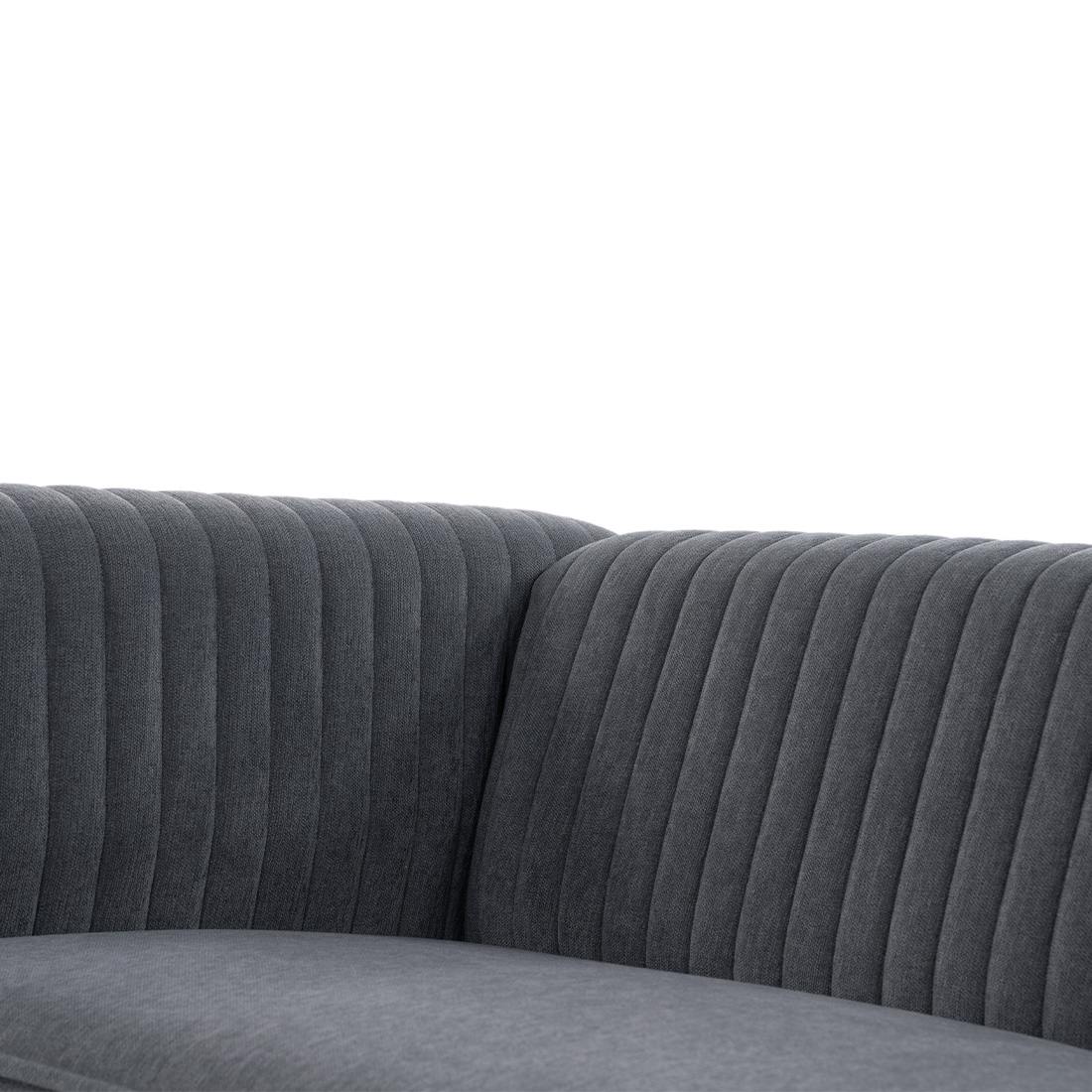 neudot Diva Sofa for Living Room |2 Persons Sofa|Premium Fabric with Cushioned Armrest | Solid Wood Frame|2 Seater in Graphite Grey Color