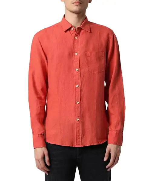 GARMENT DYED LINEN SHIRT