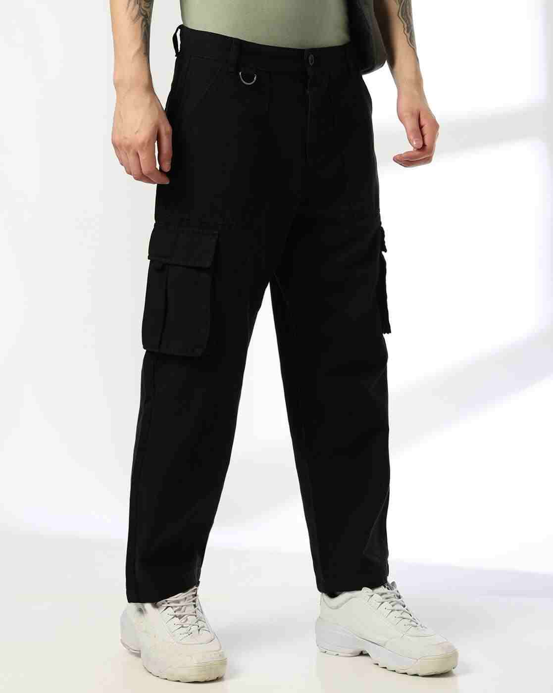 Men Flat-Front Relaxed Fit Cargo Pants