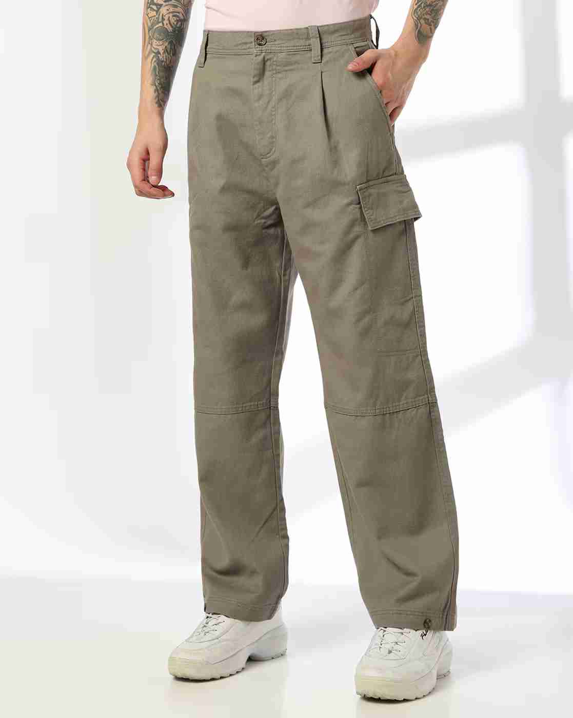 Rev-Verse | Men Flat-Front Straight Fit Cargo Pants|0