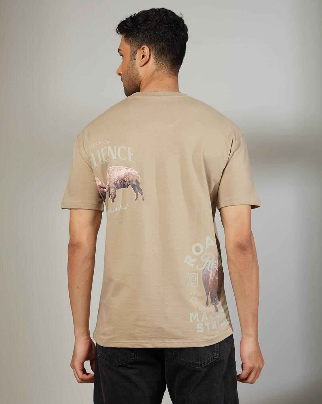 Rev-Verse | Men Printed Relaxed Fit Crew-Neck T-Shirt|2