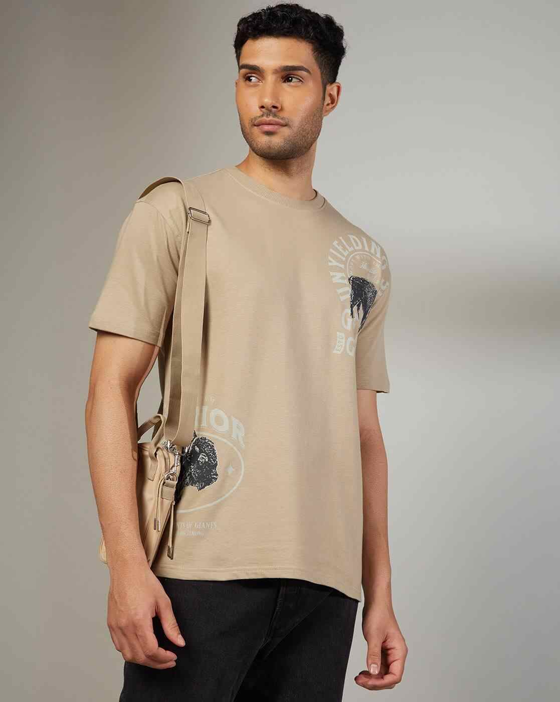 Rev-Verse | Men Printed Relaxed Fit Crew-Neck T-Shirt|3