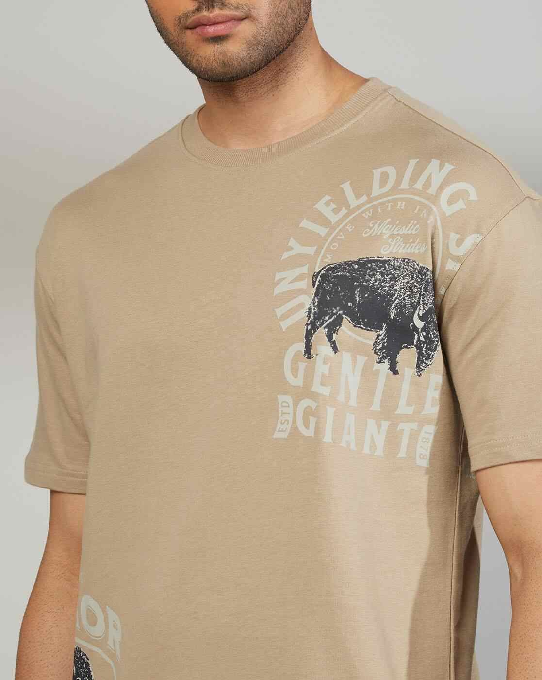 Rev-Verse | Men Printed Relaxed Fit Crew-Neck T-Shirt|4