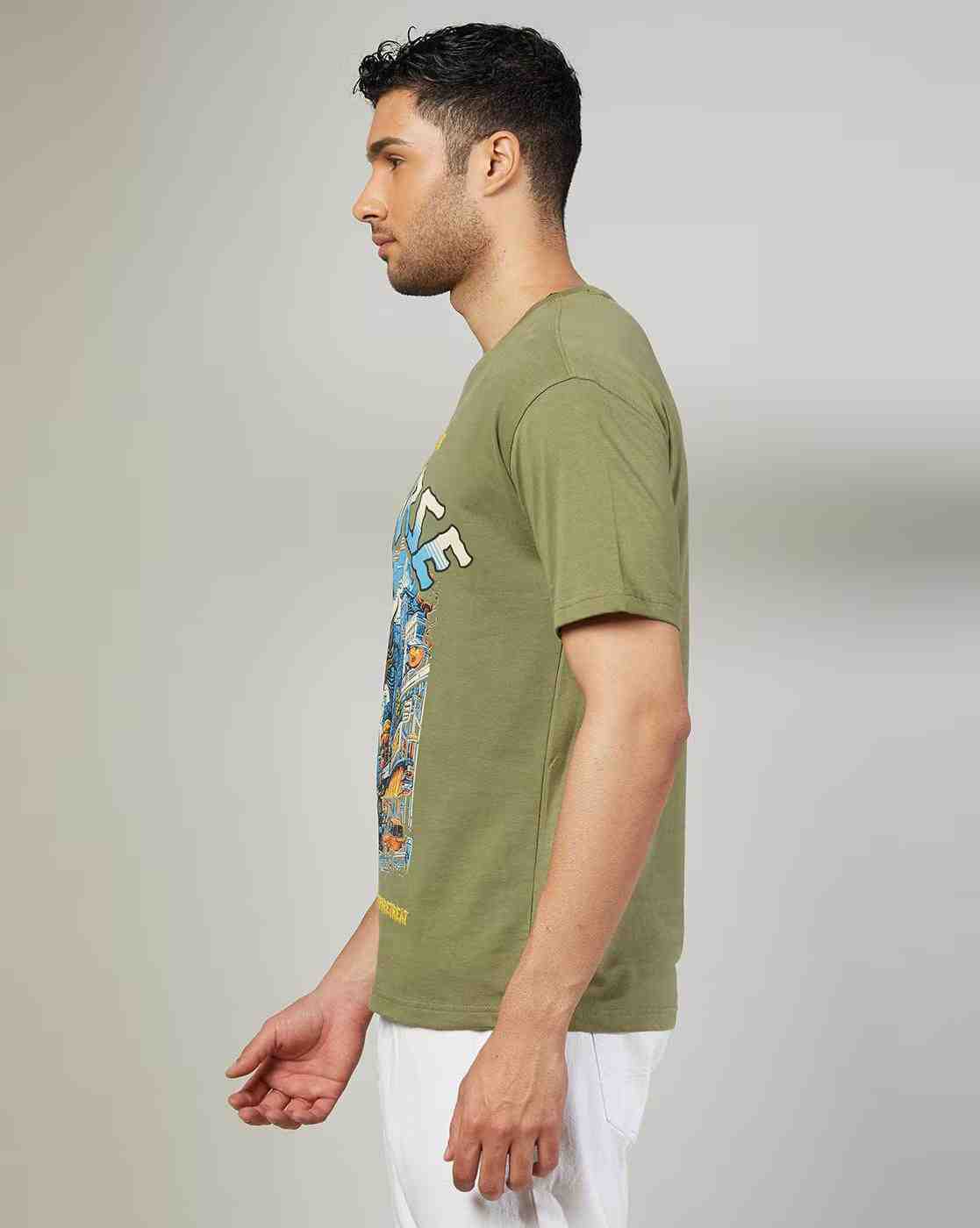 Rev-Verse | Men Graphic Print Relaxed Fit Crew-Neck T-Shirt|2