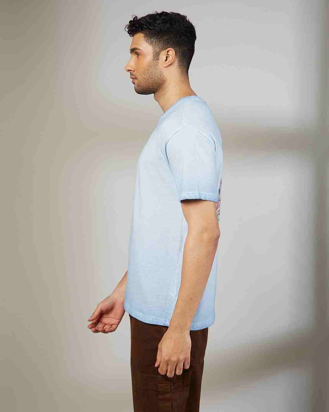 Rev-Verse | Men Printed Relaxed Fit Crew-Neck T-Shirt|2