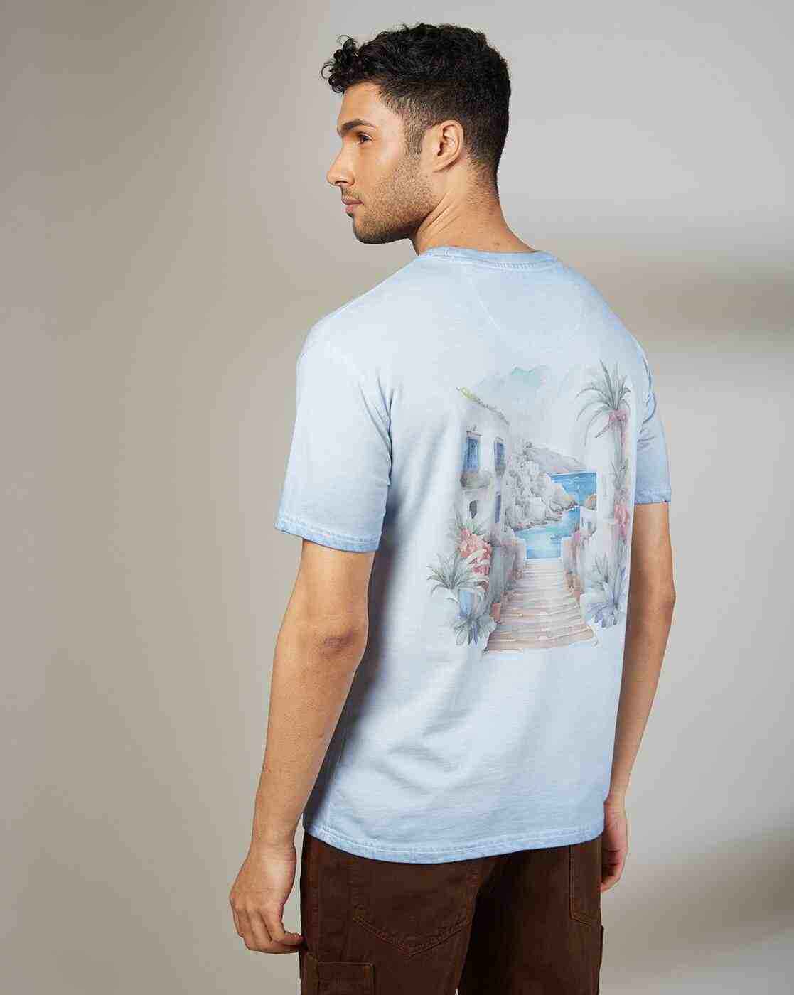 Rev-Verse | Men Printed Relaxed Fit Crew-Neck T-Shirt|3