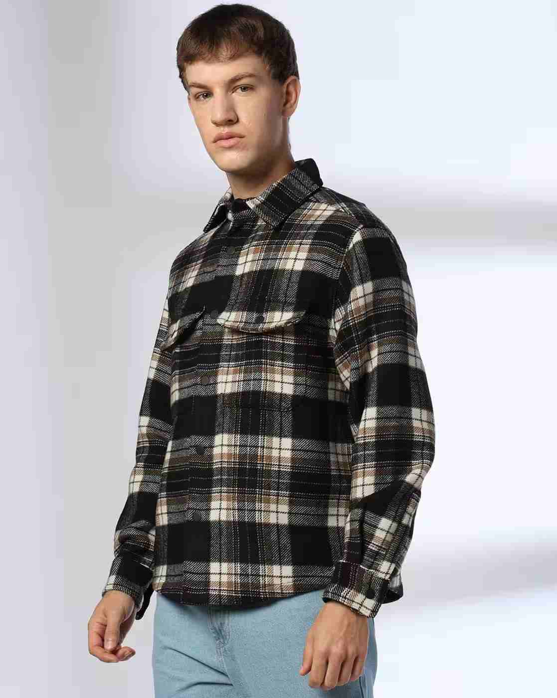 Rev-Verse | Men Checked Slim Fit Shacket|3