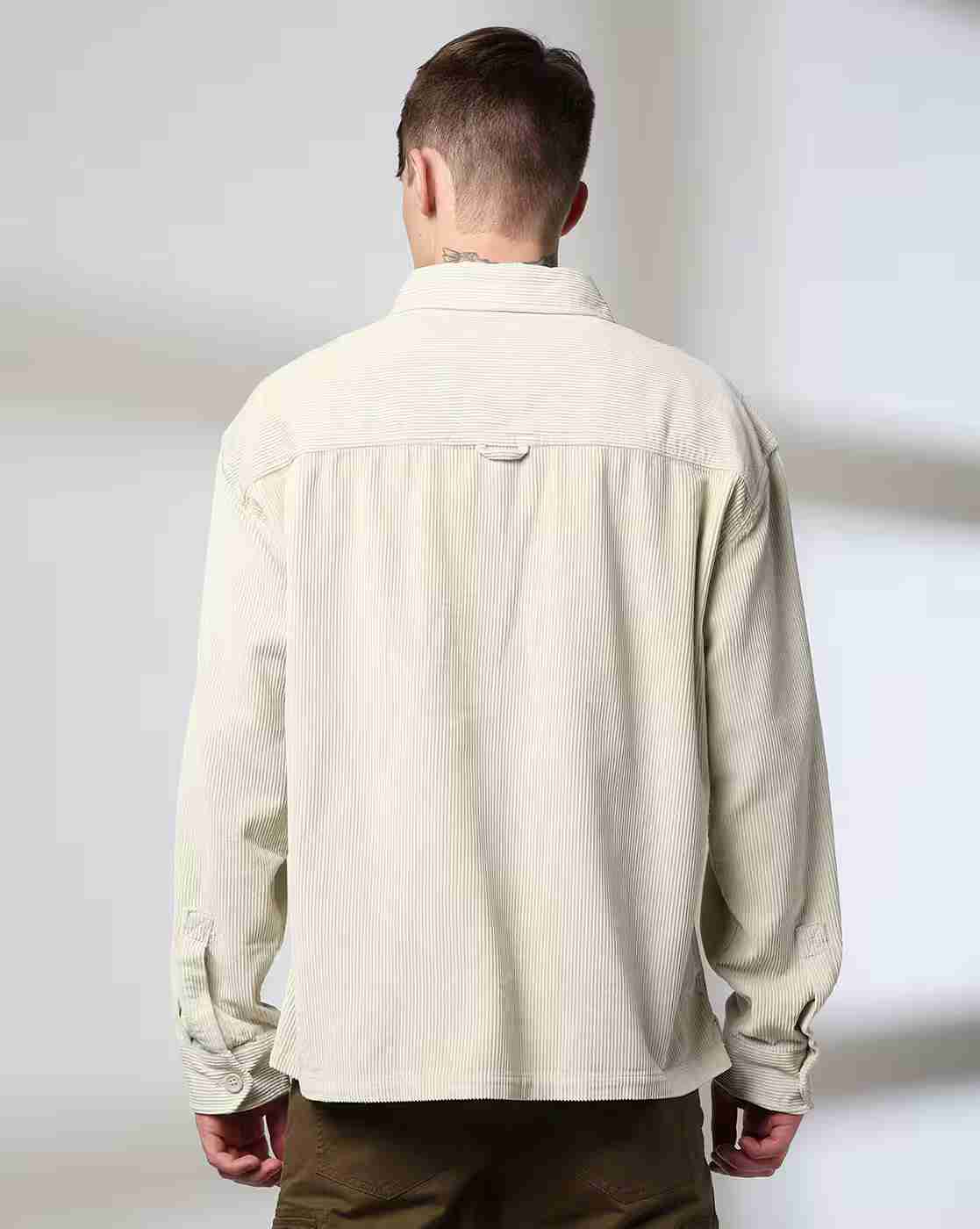 Rev-Verse | Men Corduroy Slim Fit Shacket|2