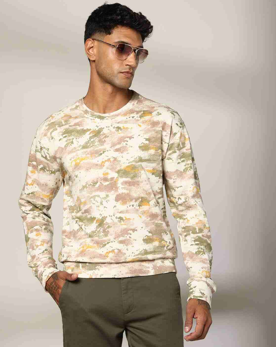 Rev-Verse | Men Camouflage Print Relaxed Fit Sweatshirt|0