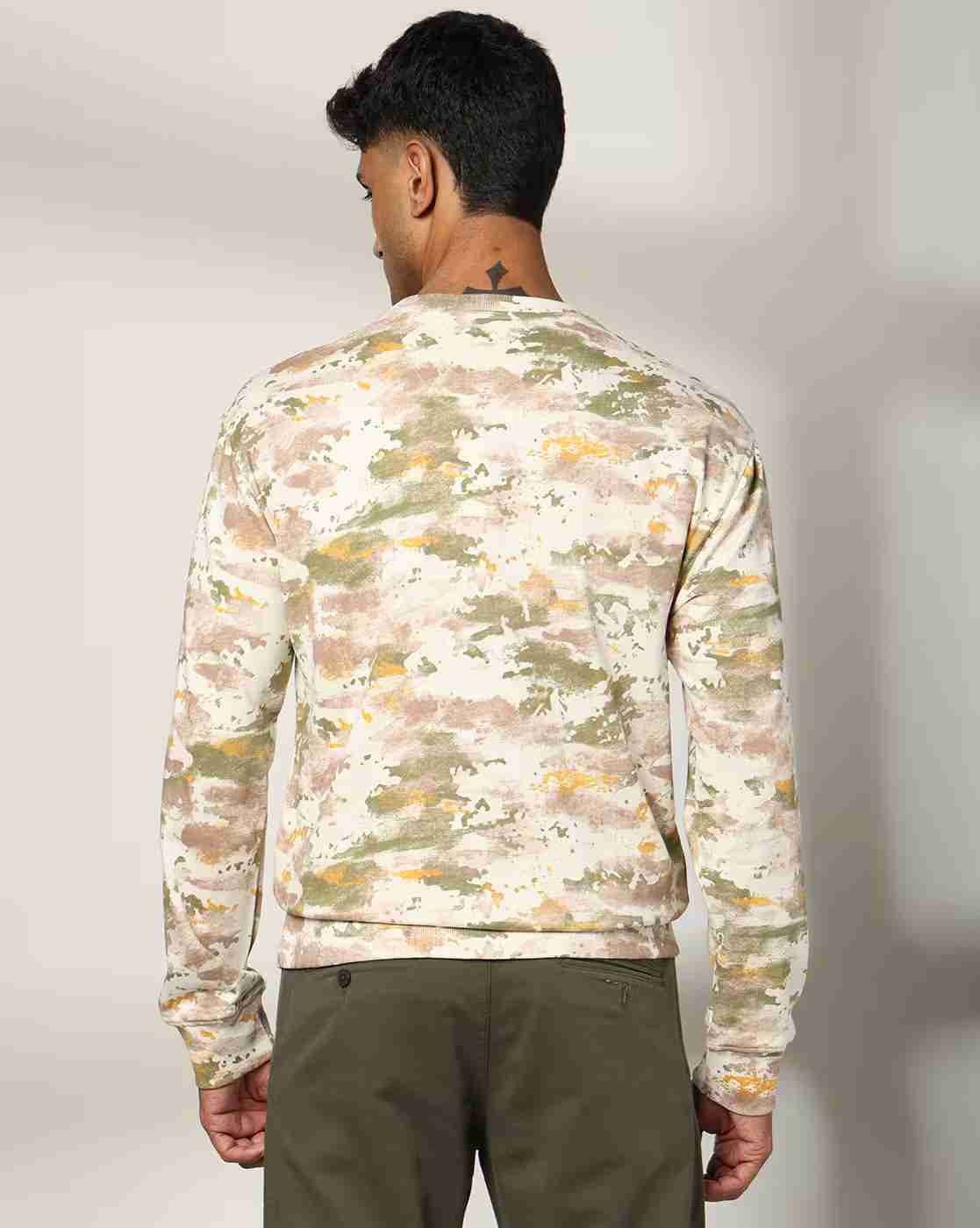 Rev-Verse | Men Camouflage Print Relaxed Fit Sweatshirt|1