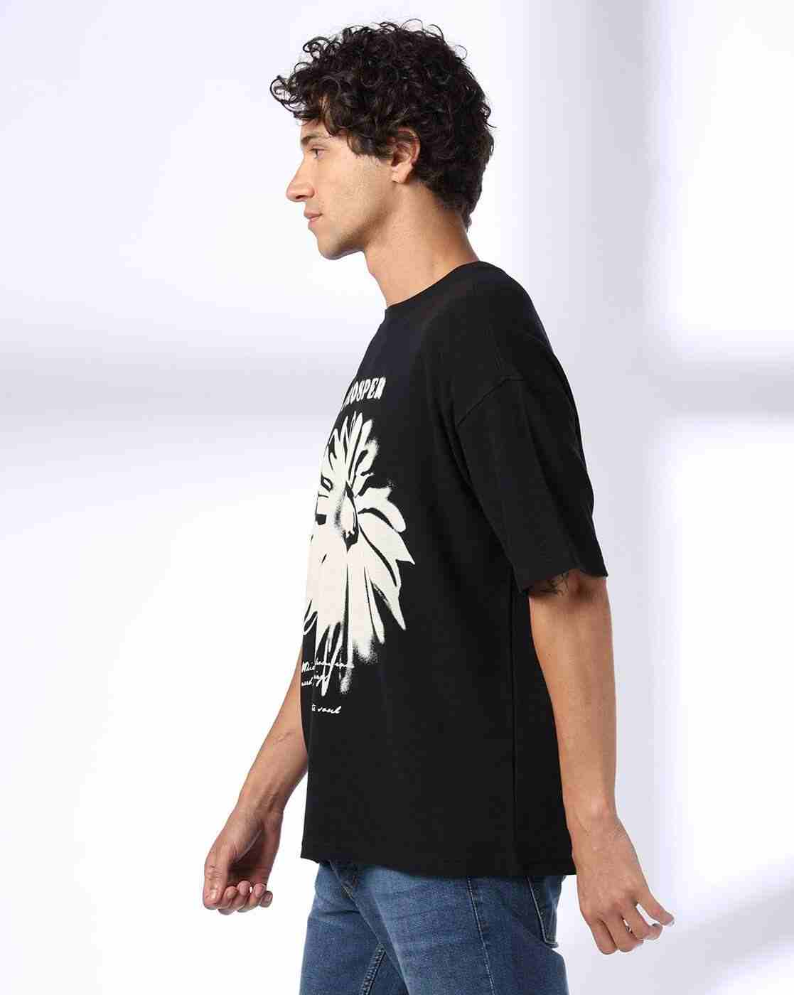 Rev-Verse | Men Graphic Print Oversized Fit Crew-Neck T-Shirt|1