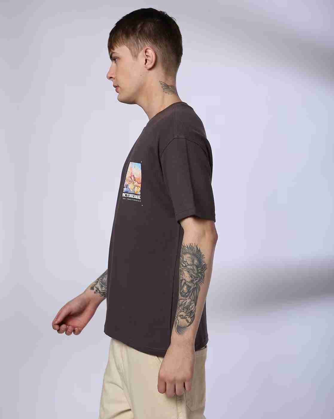 Rev-Verse | Men Printed Relaxed Fit Crew-Neck T-Shirt|2