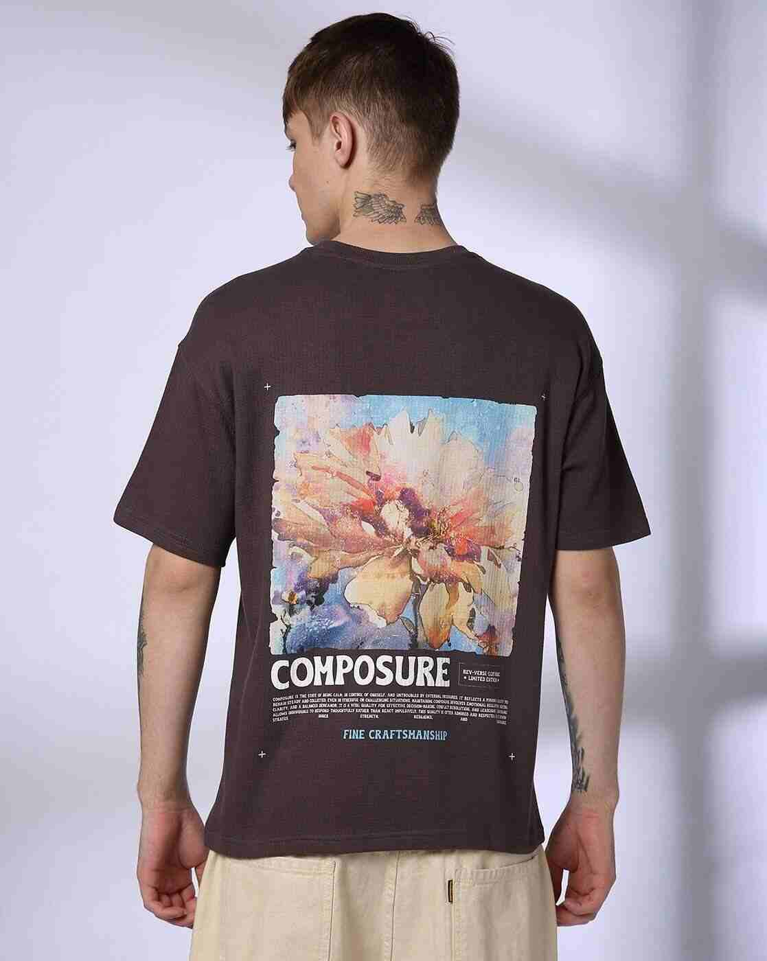 Rev-Verse | Men Printed Relaxed Fit Crew-Neck T-Shirt|3