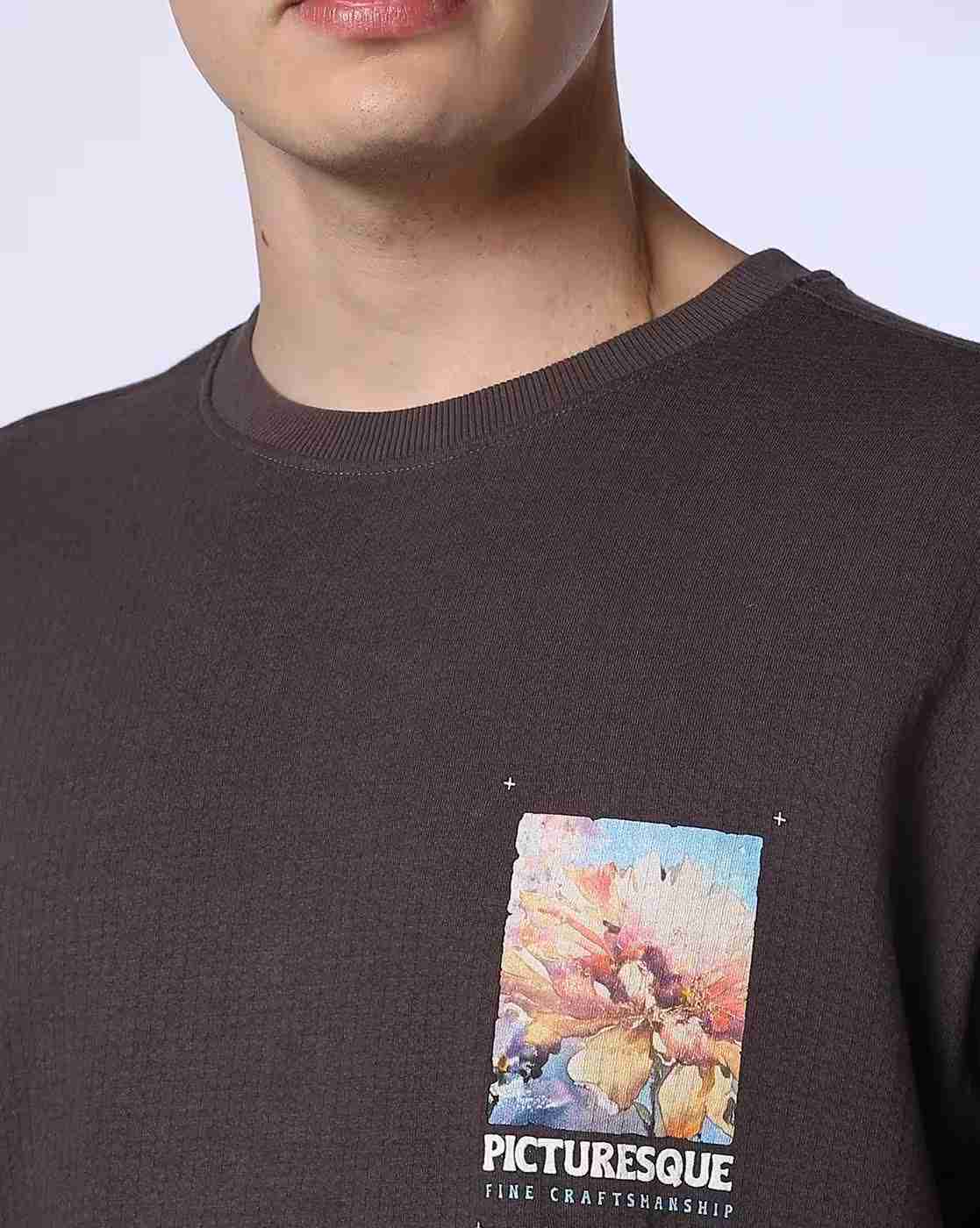 Rev-Verse | Men Printed Relaxed Fit Crew-Neck T-Shirt|4