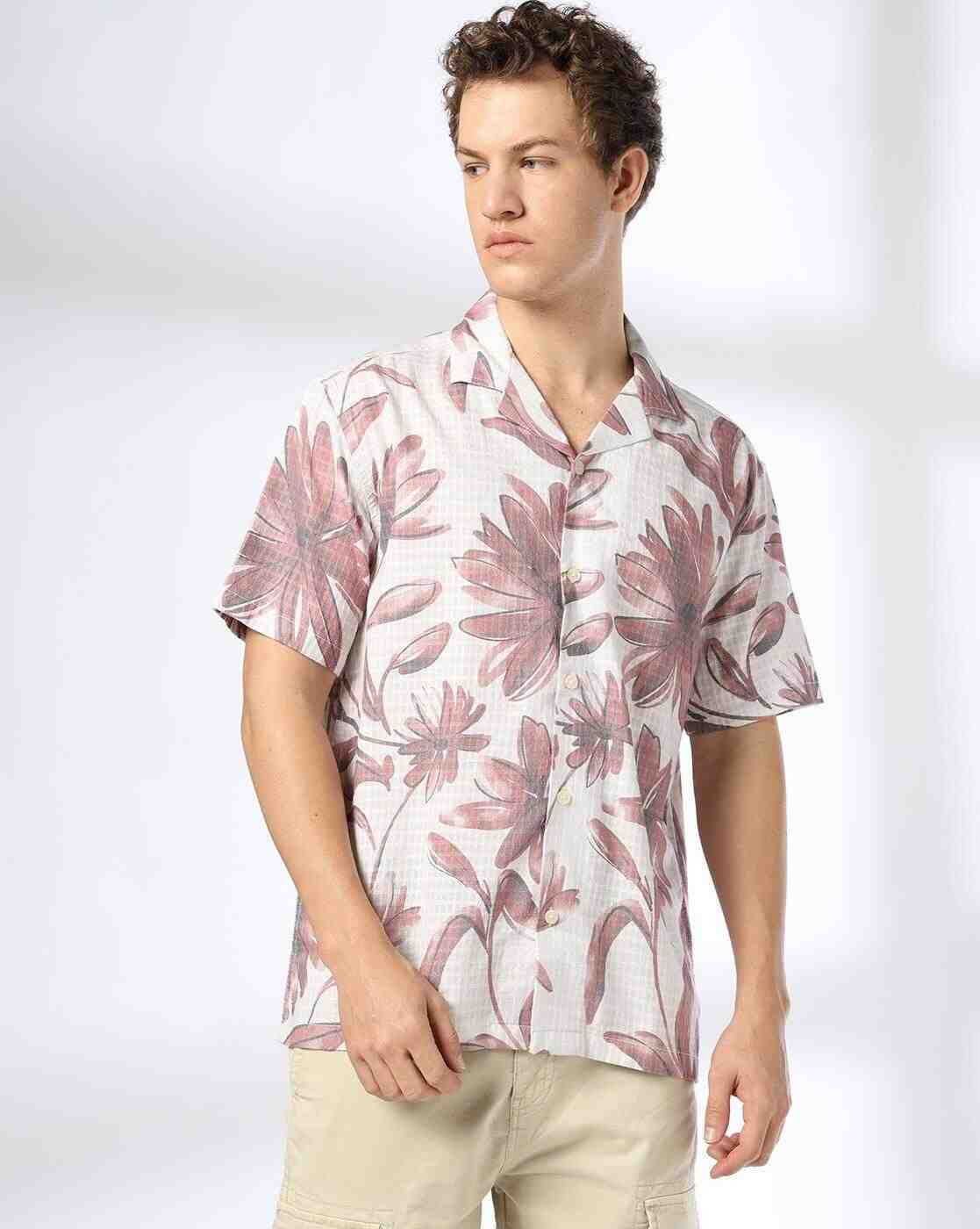 Men Floral Print Relaxed Fit Shirt