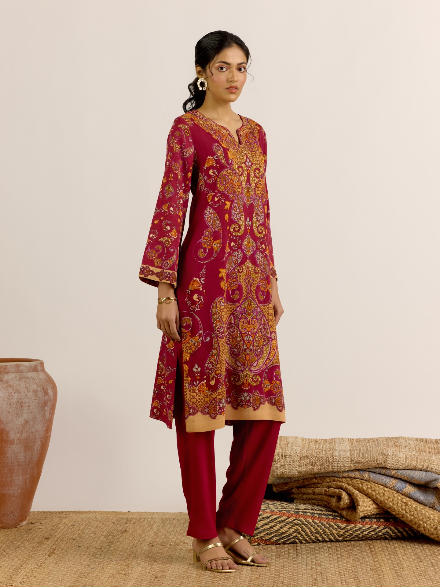Maroon Dandelion Suit Set
