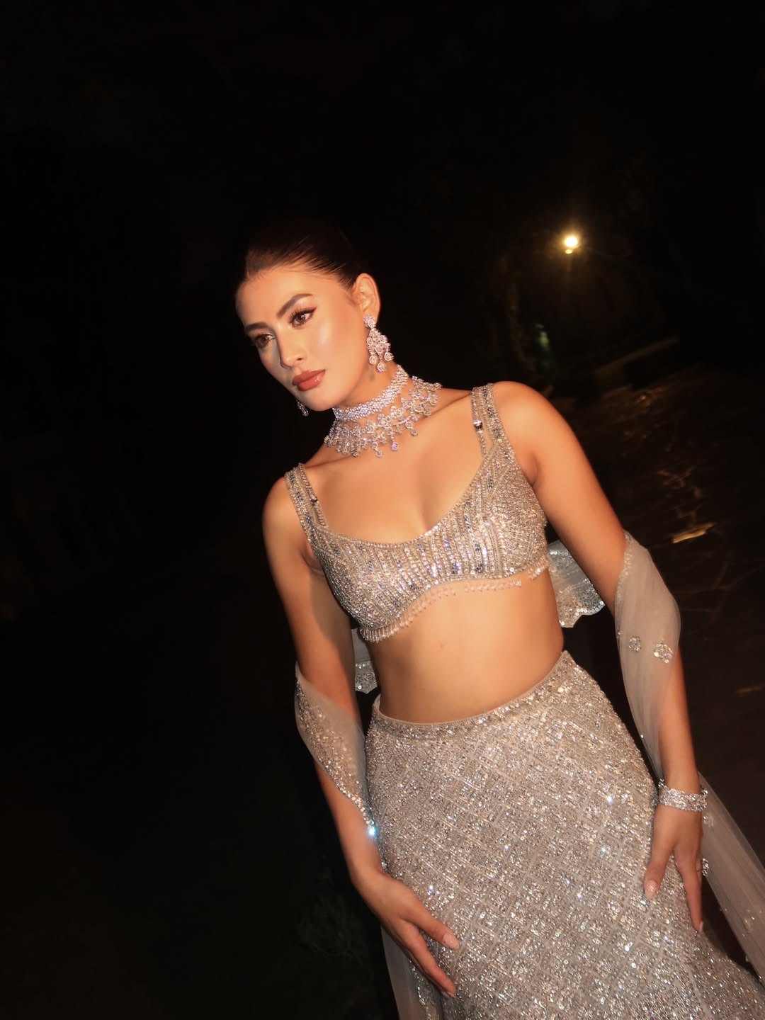 Silver Serena Fishcut Lehenga