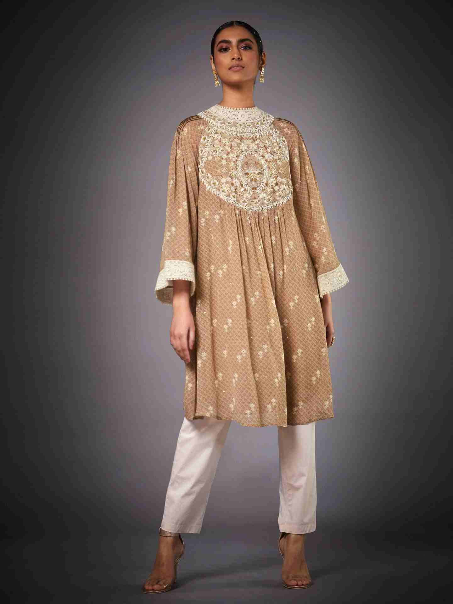 Sand Dust & Beige Eksika Kurta Set