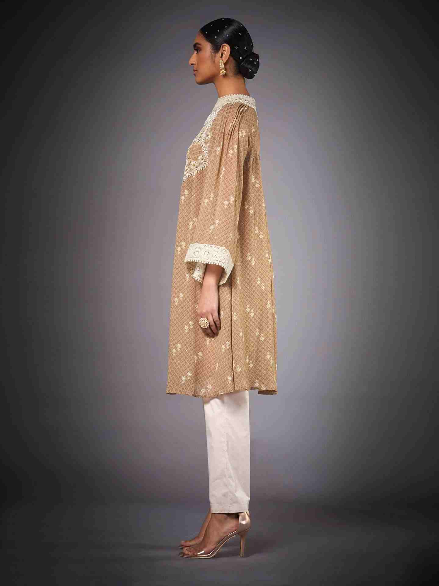 Sand Dust & Beige Eksika Kurta Set