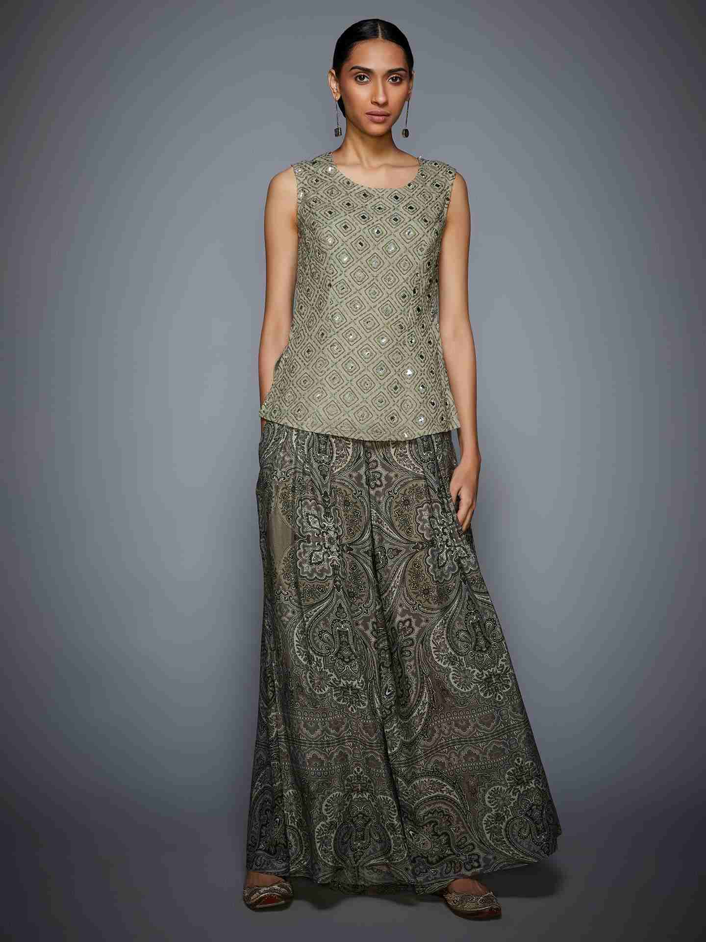 Grey & Multi Arula Kurta Set