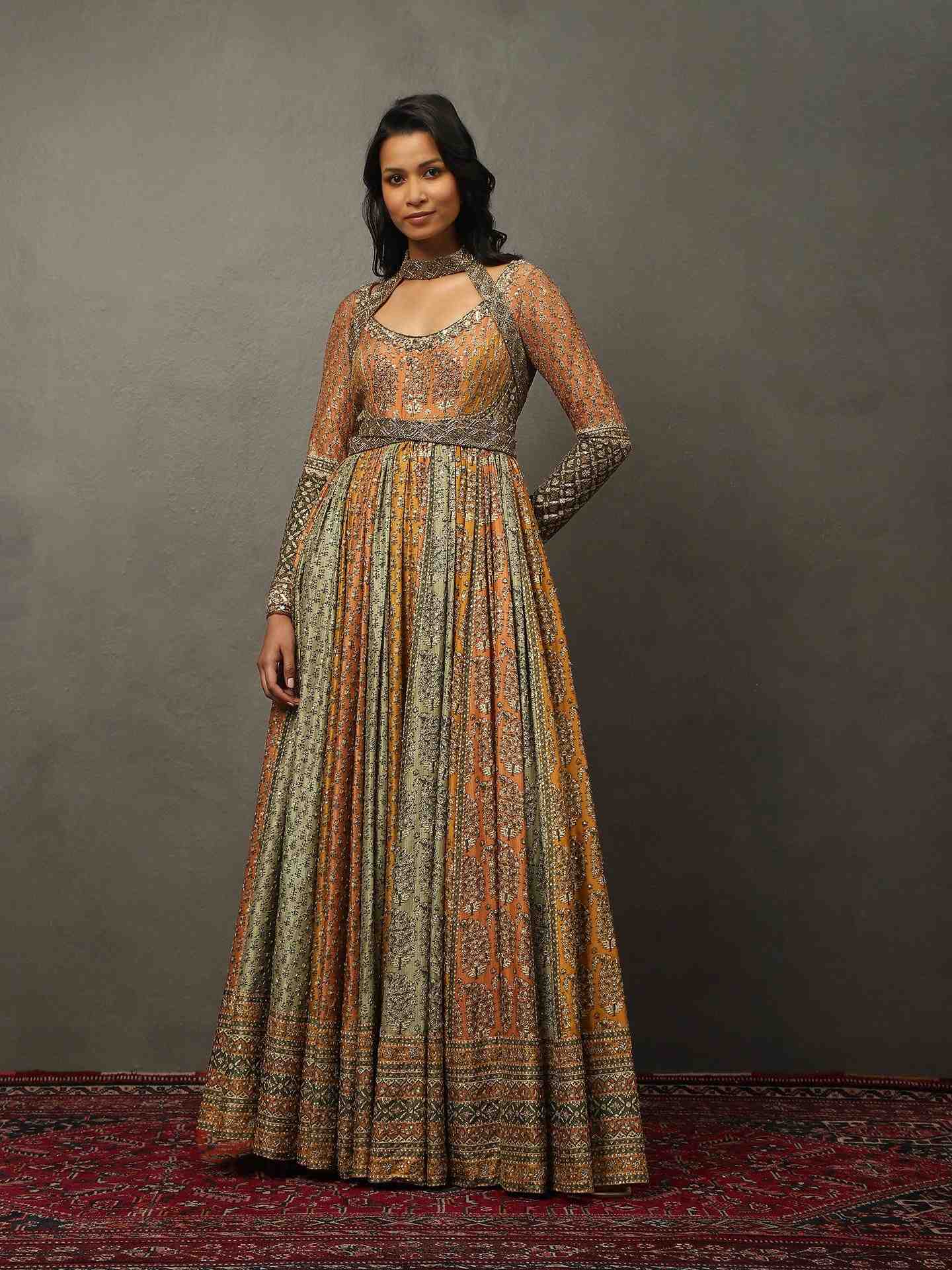 Old Rose & Khaki Keya Ensemble