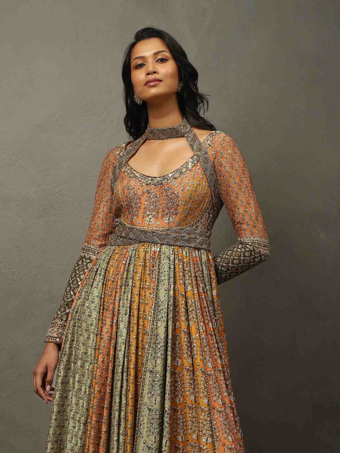 Old Rose & Khaki Keya Ensemble