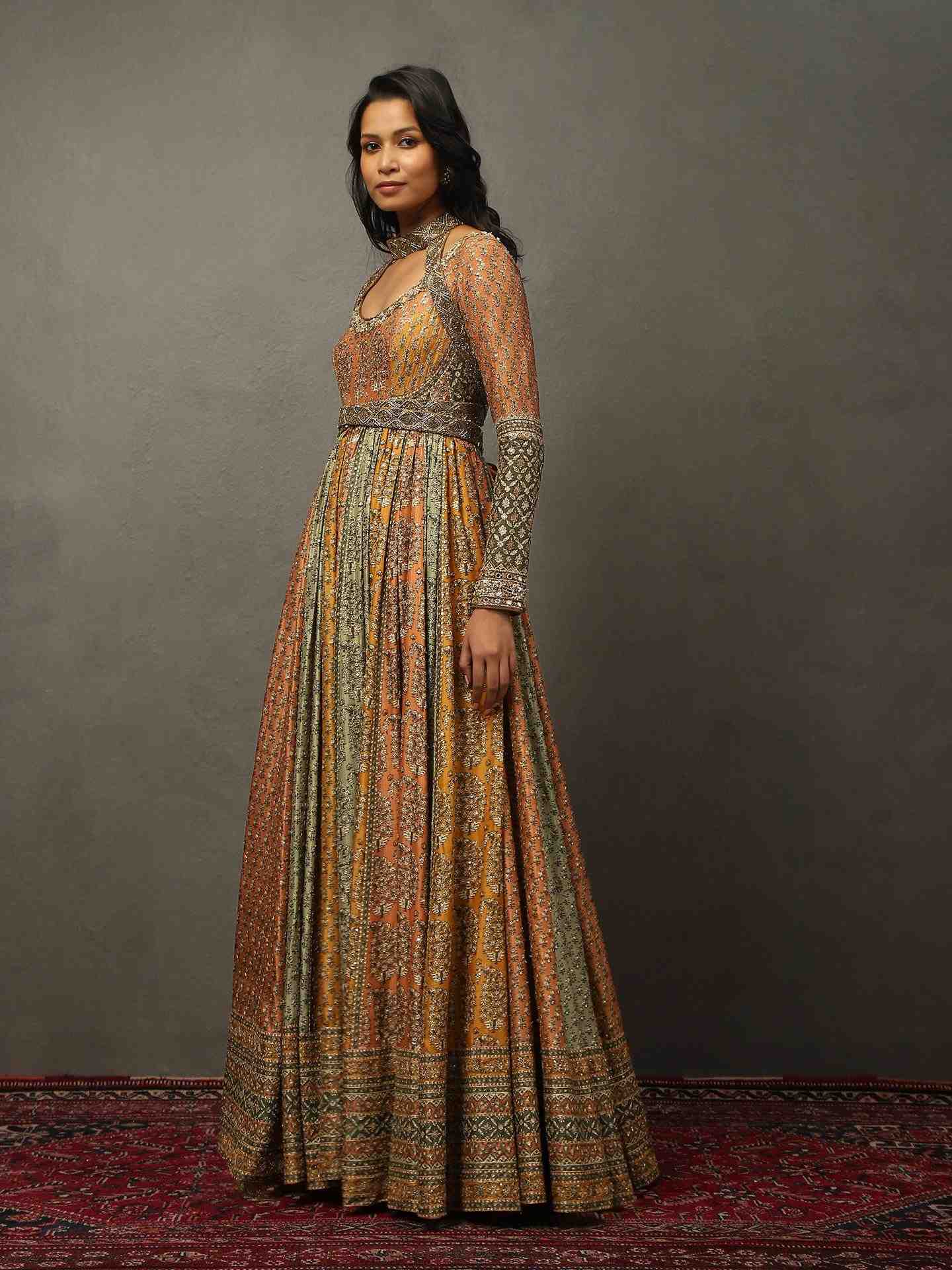 Old Rose & Khaki Keya Ensemble