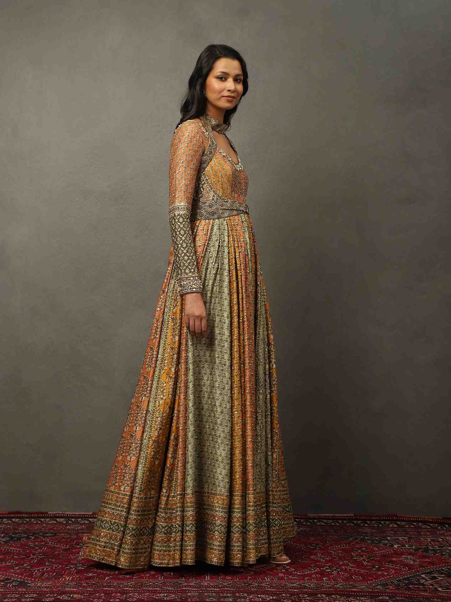 Old Rose & Khaki Keya Ensemble