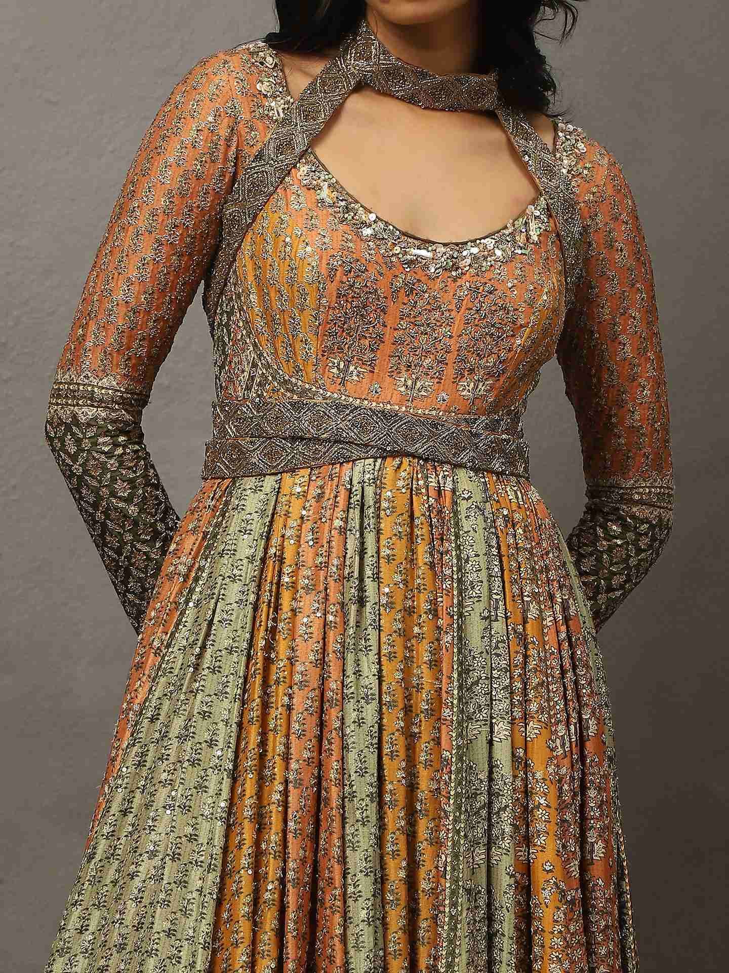 Old Rose & Khaki Keya Ensemble