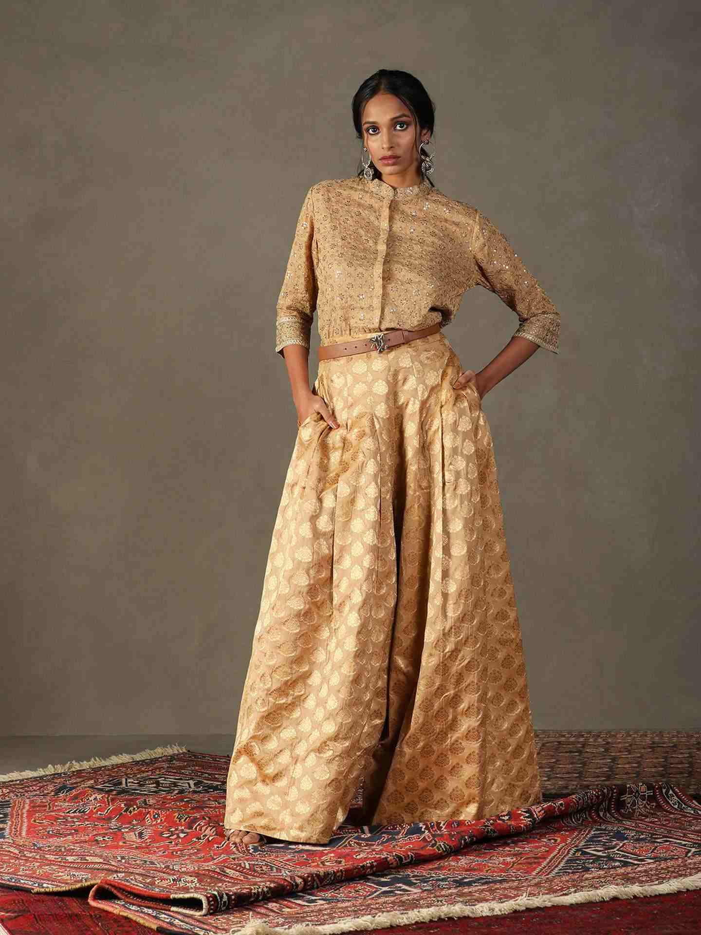 Honey Gold Rudraksh Ensemble