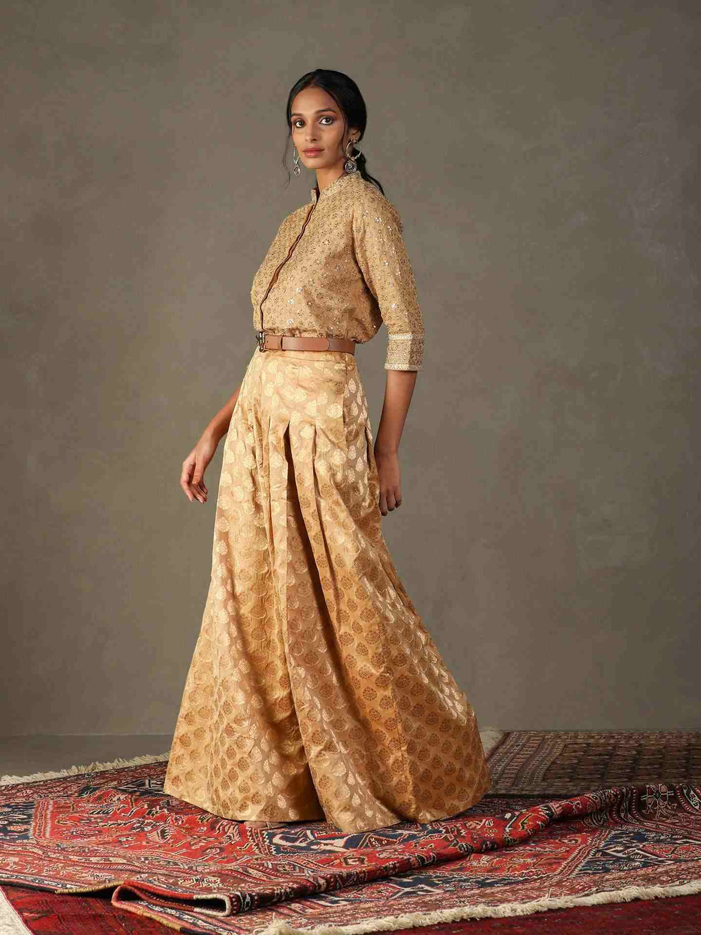 Honey Gold Rudraksh Ensemble