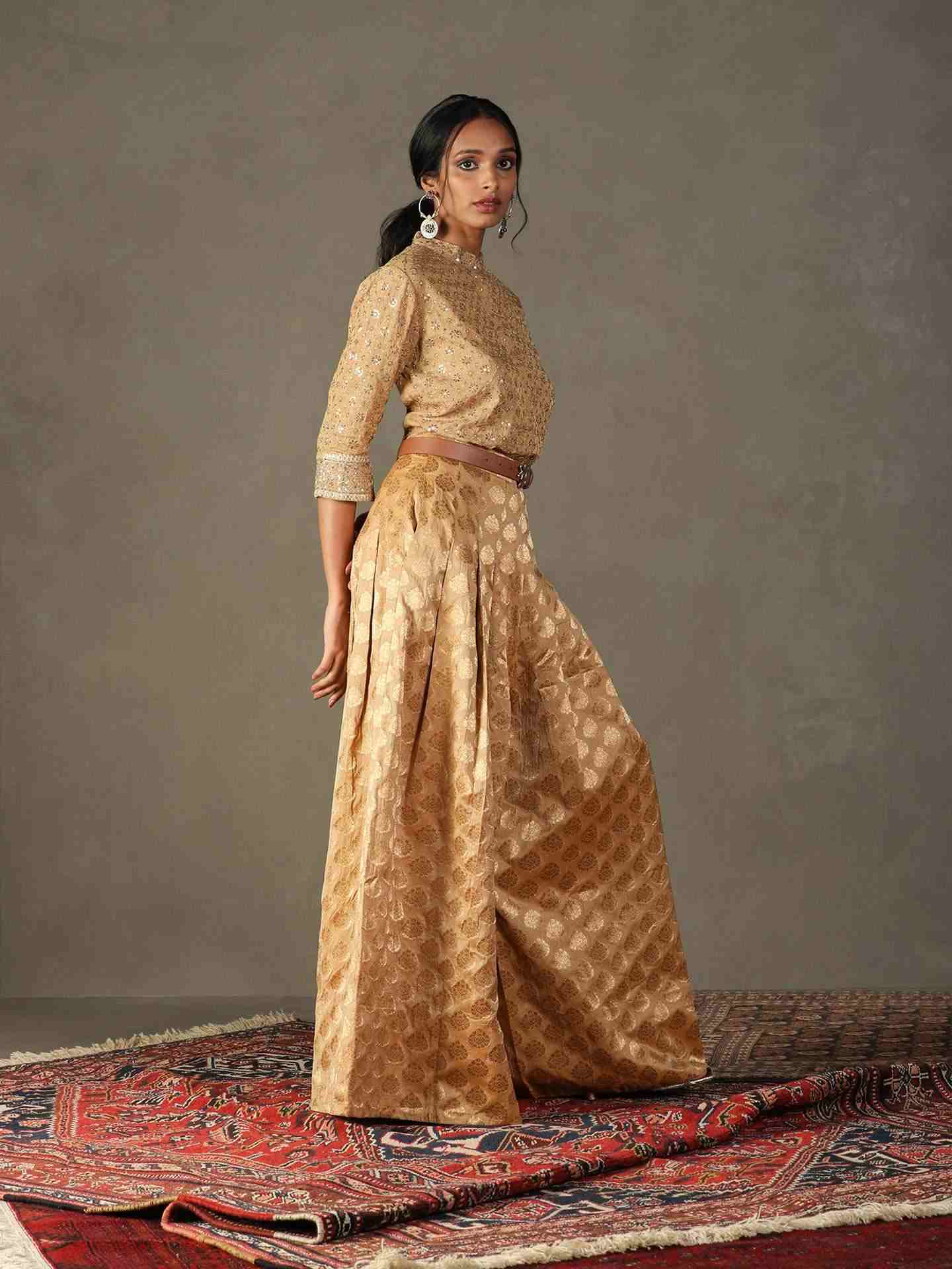 Honey Gold Rudraksh Ensemble