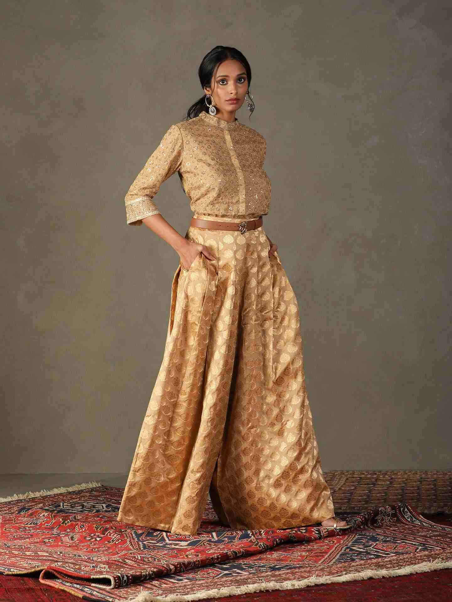 Honey Gold Rudraksh Ensemble