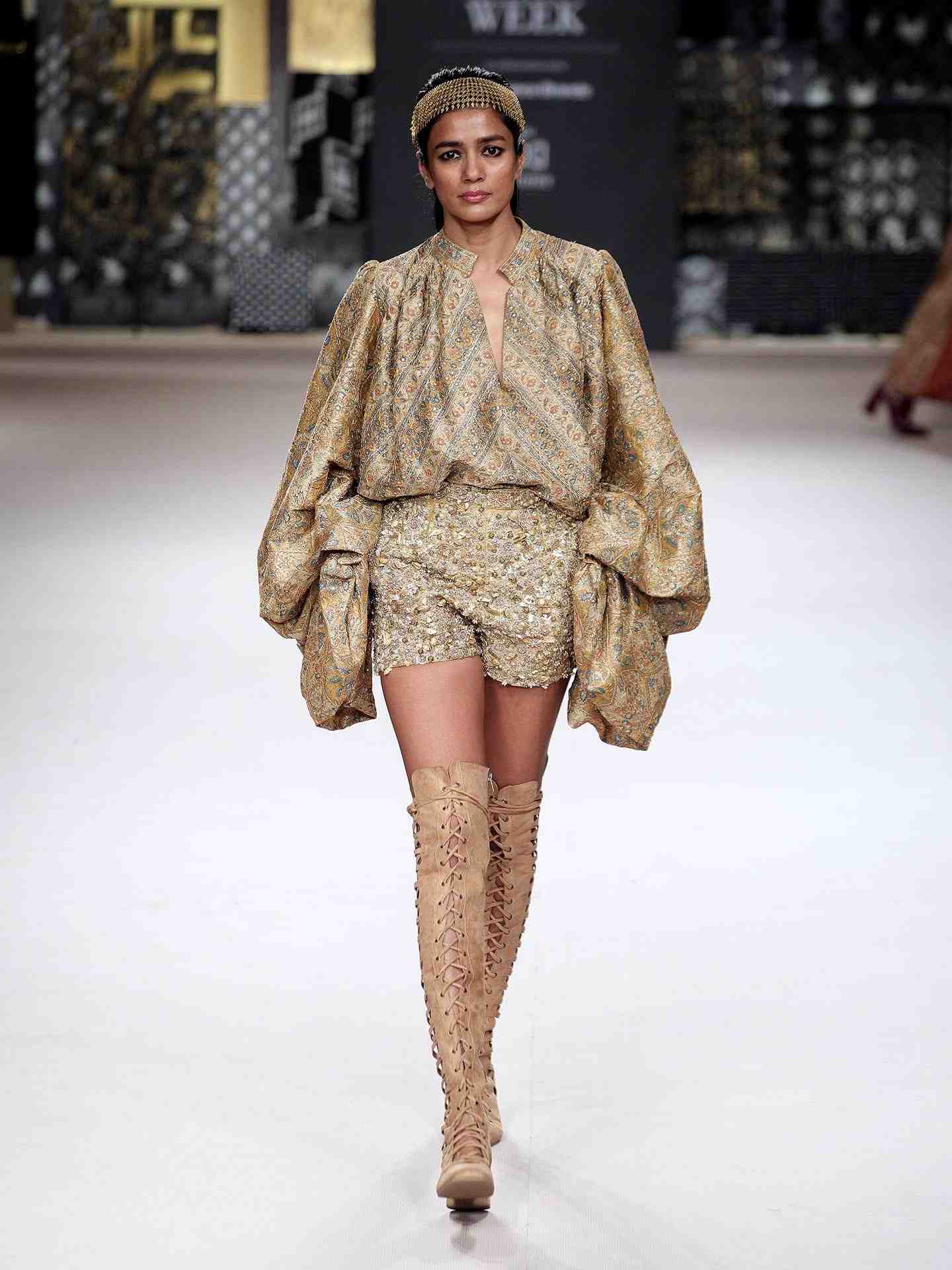 Mustard & Khaki Kulah Ensemble
