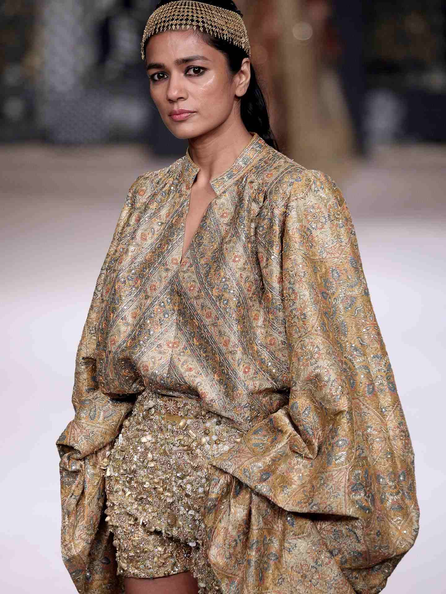 Mustard & Khaki Kulah Ensemble