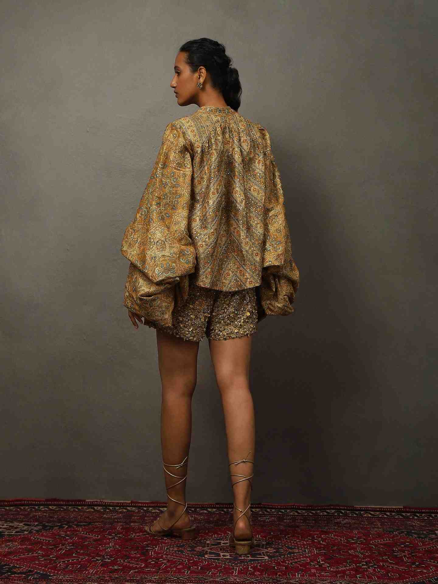 Mustard & Khaki Kulah Ensemble