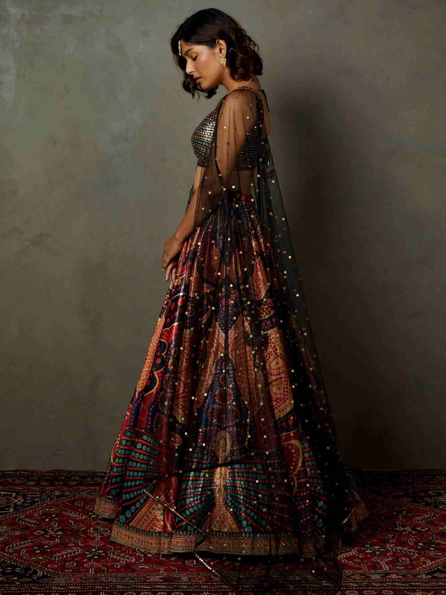 Black & Multi Petunia Ensemble