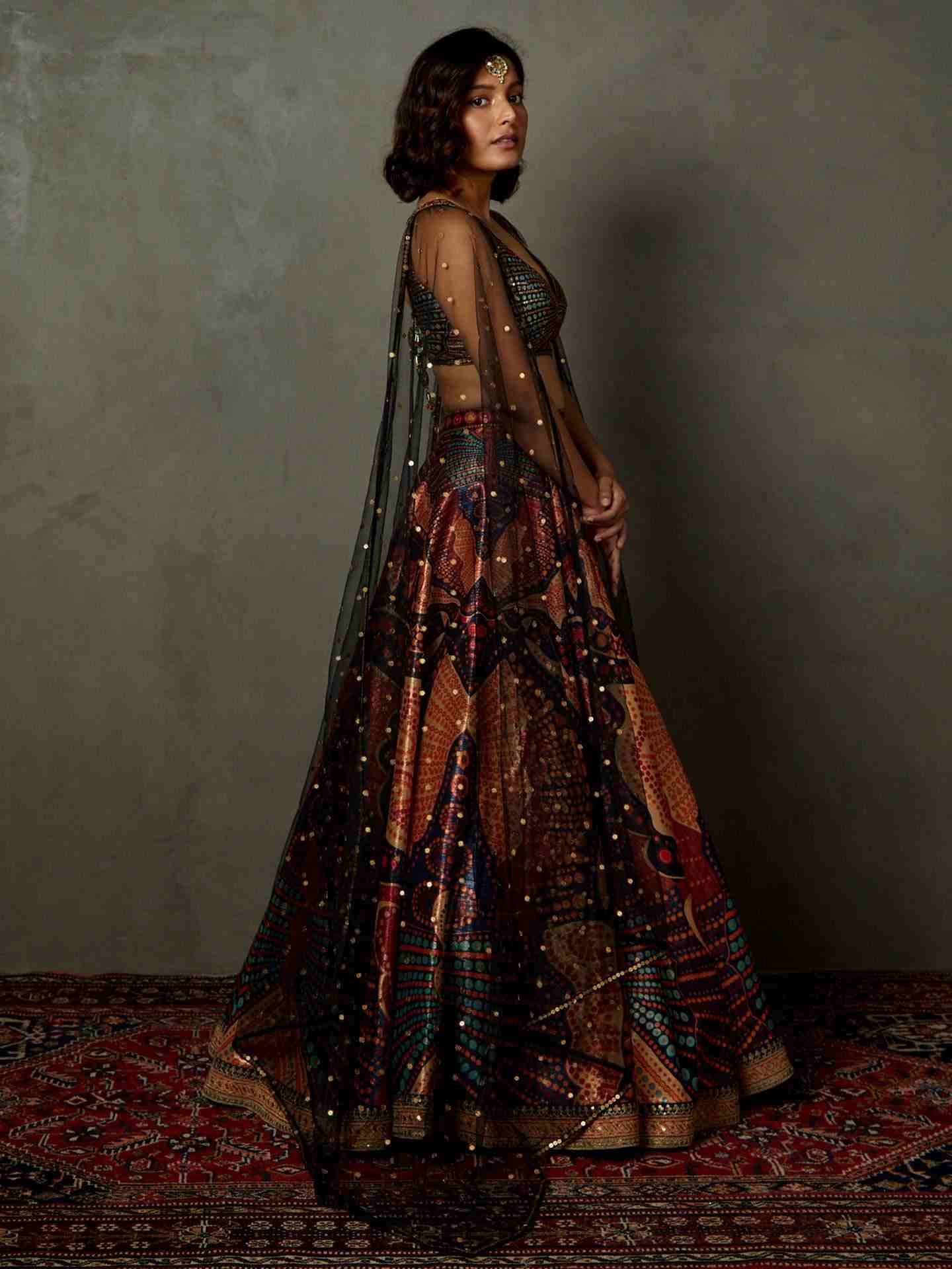 Black & Multi Petunia Ensemble