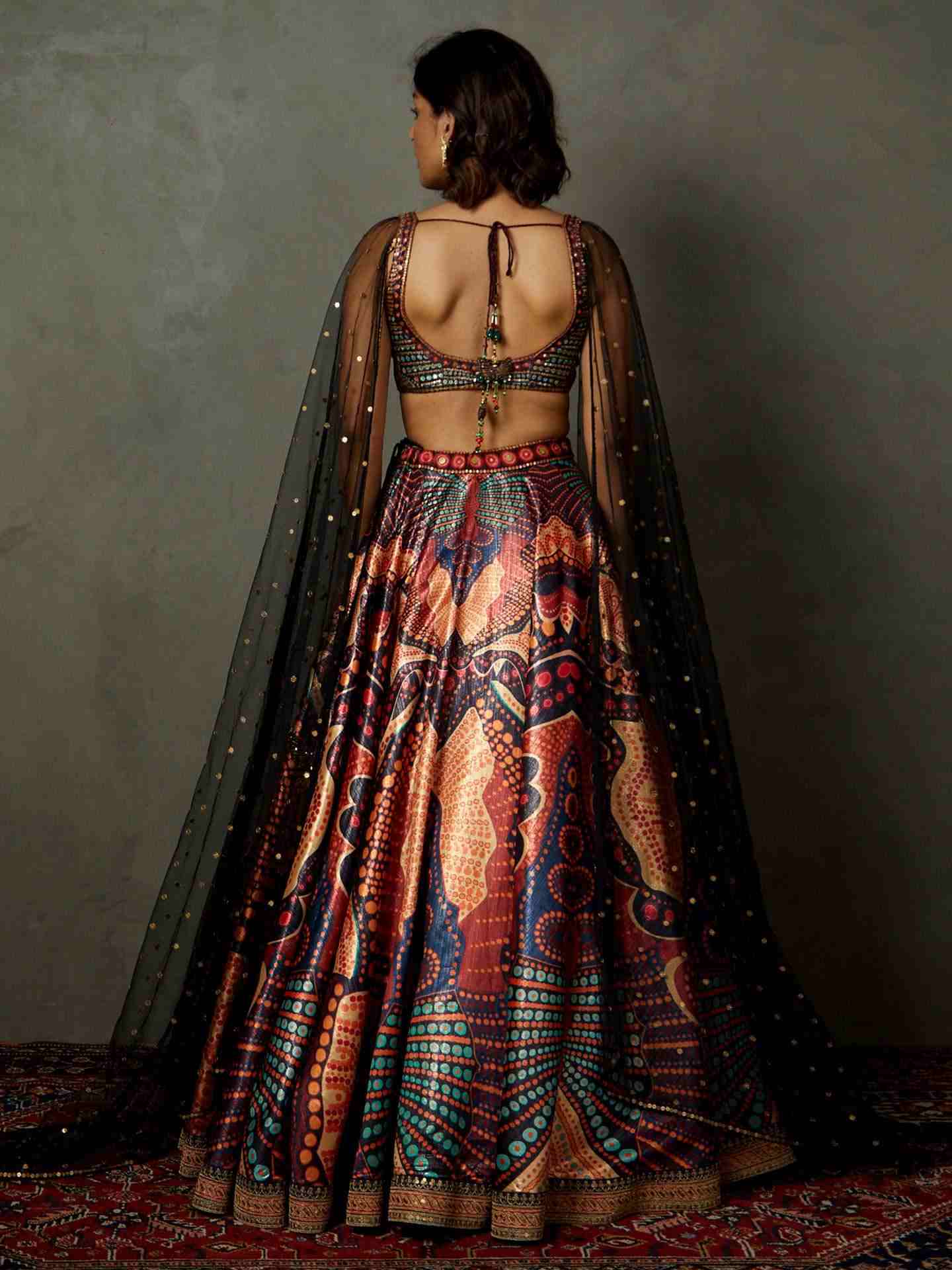 Black & Multi Petunia Ensemble