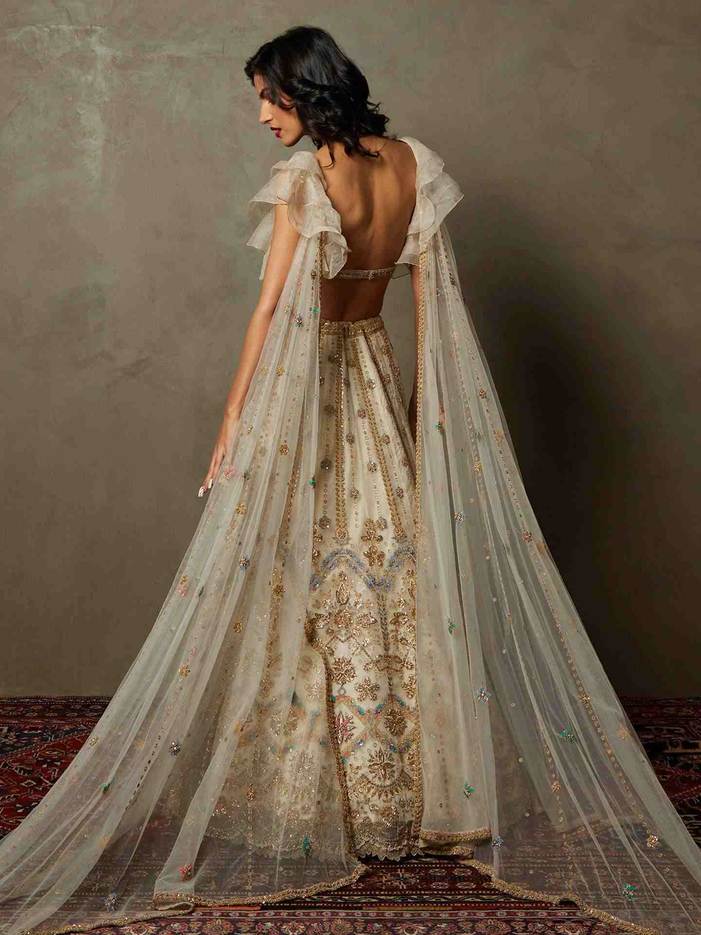 Off White Daneliya Lehenga Set