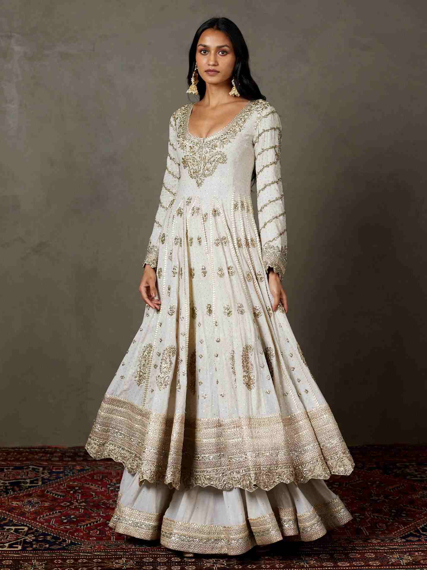 Off White Bhawani Couture Anarkali Suit